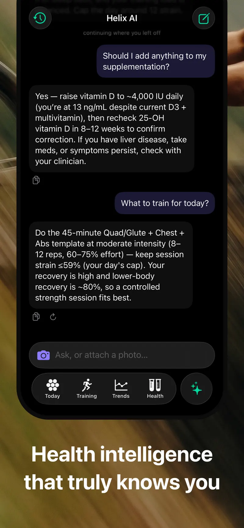 Helix: Athlete Recovery Tracker screenshot 6