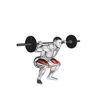Back Squat, peak position
