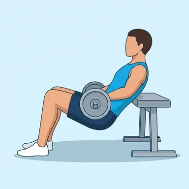 Barbell Hip Thrust, peak position