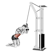 Cable Crunch, start position