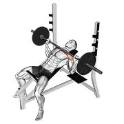 Incline Barbell Bench Press, start position