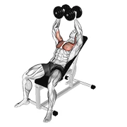 Incline Dumbbell Fly, peak position