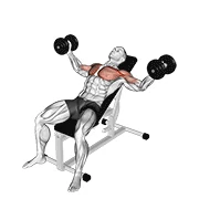 Incline Dumbbell Fly, start position