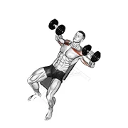 Incline Dumbbell Press, peak position