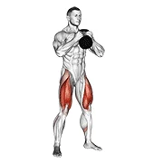 Kettlebell Goblet Squat, start position