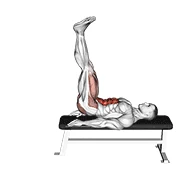 Lying Leg Raise, peak position