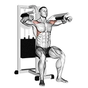 Machine Lateral Raise, peak position