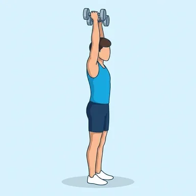 Overhead Dumbbell Extension, start position