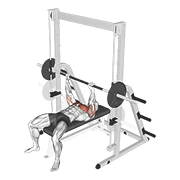 Smith Machine Bench Press, peak position