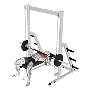 Smith Machine Bench Press, start position