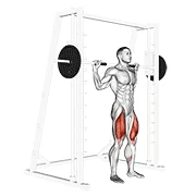Smith Machine Squat, start position