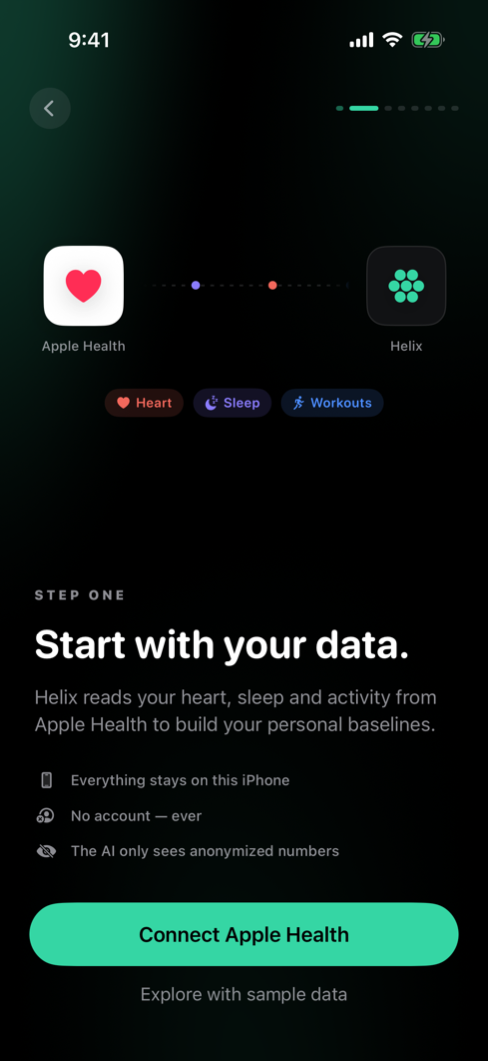 Onboarding: connect Apple Health